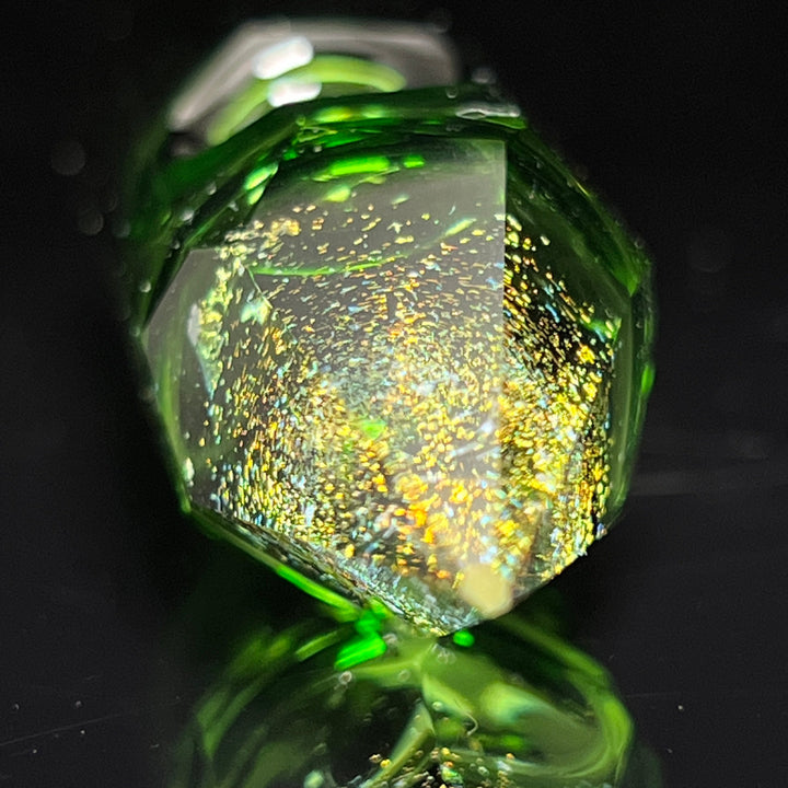 SECONDS Emerald Crystal Glass Pipe Glass Pipe Hillside Glass   