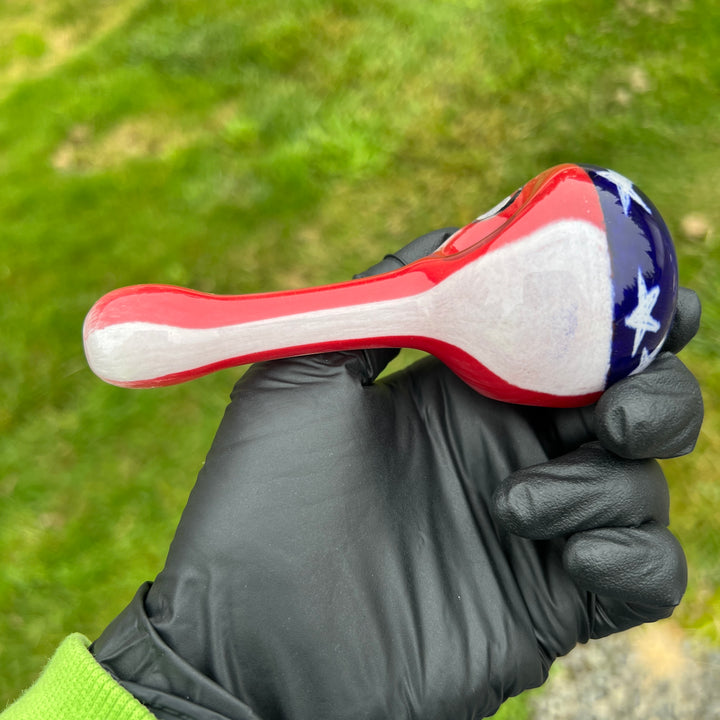 American Flag Pipe Glass Pipe Hoffman Glass   