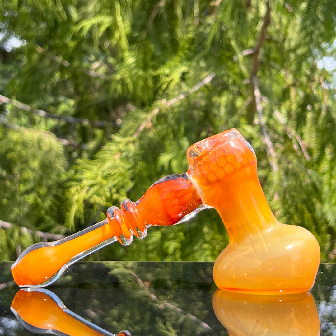 Honey Honeycomb Bubbler Glass Pipe TG