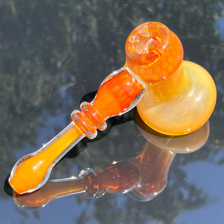 Honey Honeycomb Bubbler Glass Pipe TG