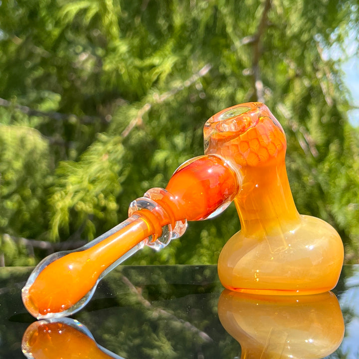 Honey Honeycomb Bubbler Glass Pipe TG