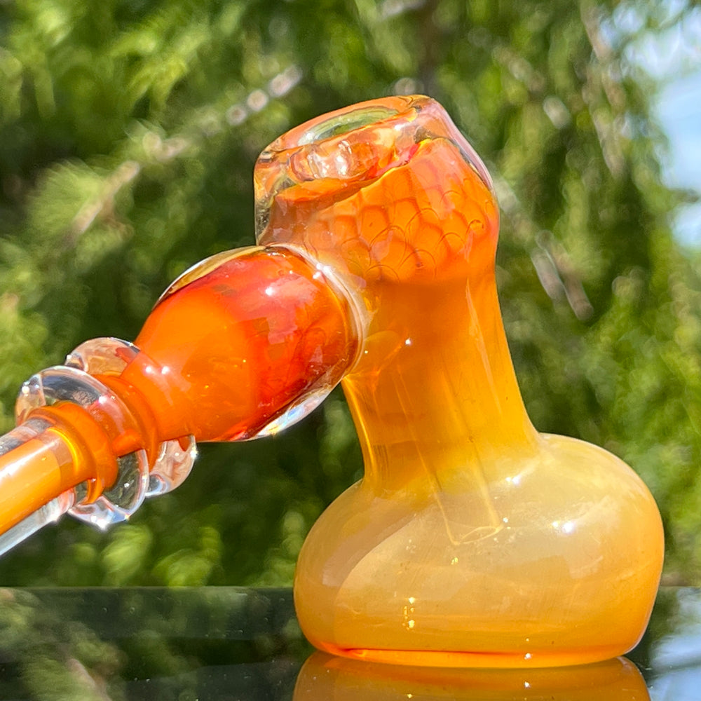 Honey Honeycomb Bubbler Glass Pipe TG