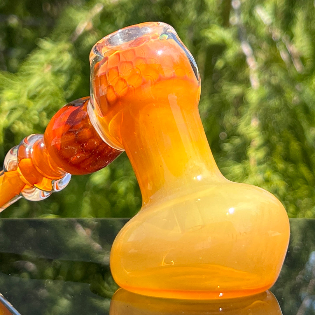 Honey Honeycomb Bubbler Glass Pipe TG