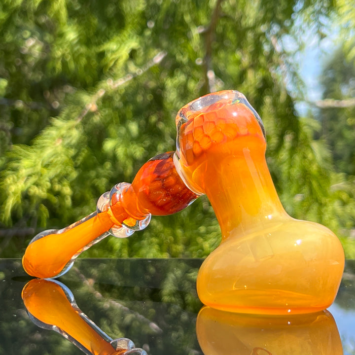 Honey Honeycomb Bubbler Glass Pipe TG