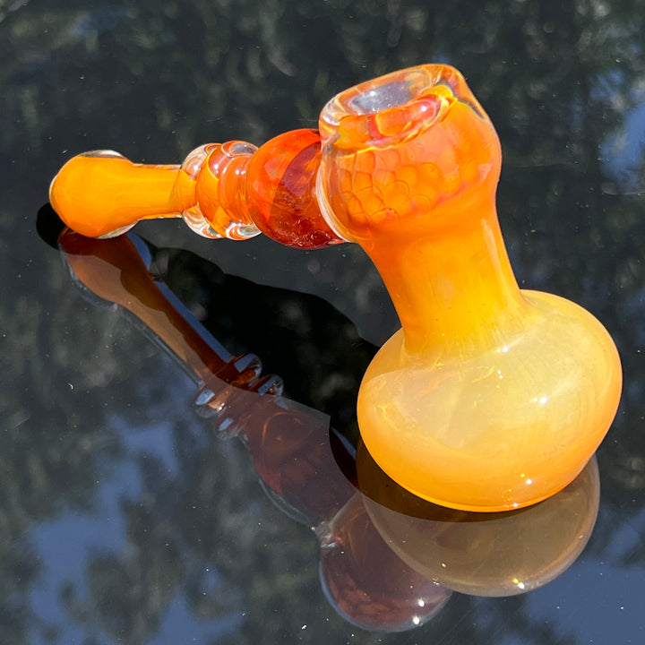 Honey Honeycomb Bubbler Glass Pipe TG