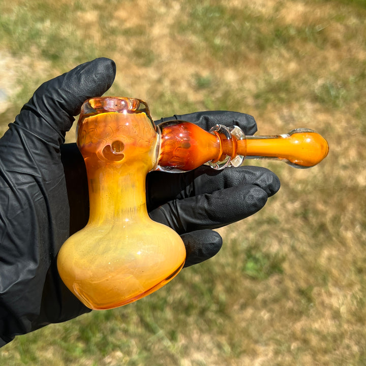 Honey Honeycomb Bubbler Glass Pipe TG