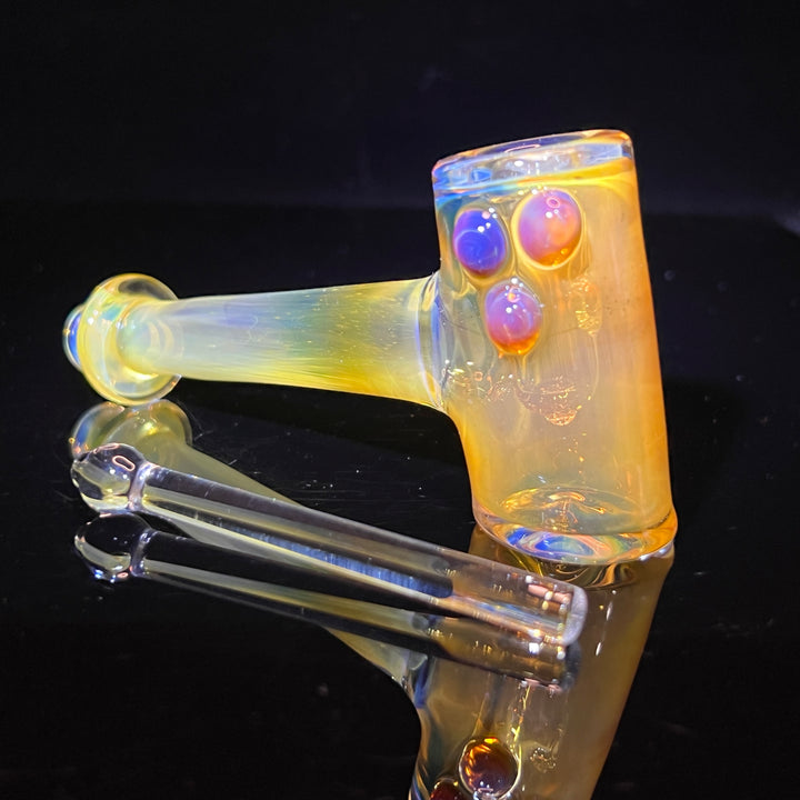 Silver Fumed Hash Hammer 8 Glass Pipe KOP Glass   