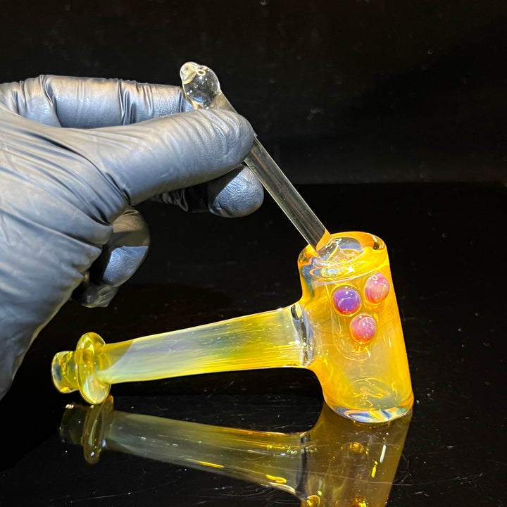 Silver Fumed Hash Hammer 8 Glass Pipe KOP Glass   