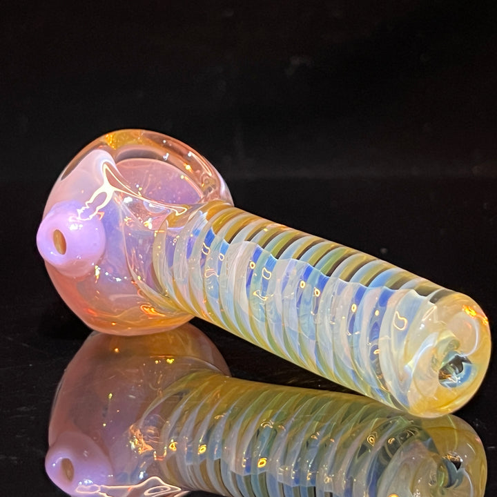 Pink Marble Tornado Pipe Glass Pipe TG   