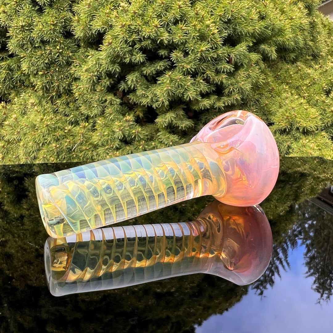 Pink Marble Tornado Pipe Glass Pipe TG   