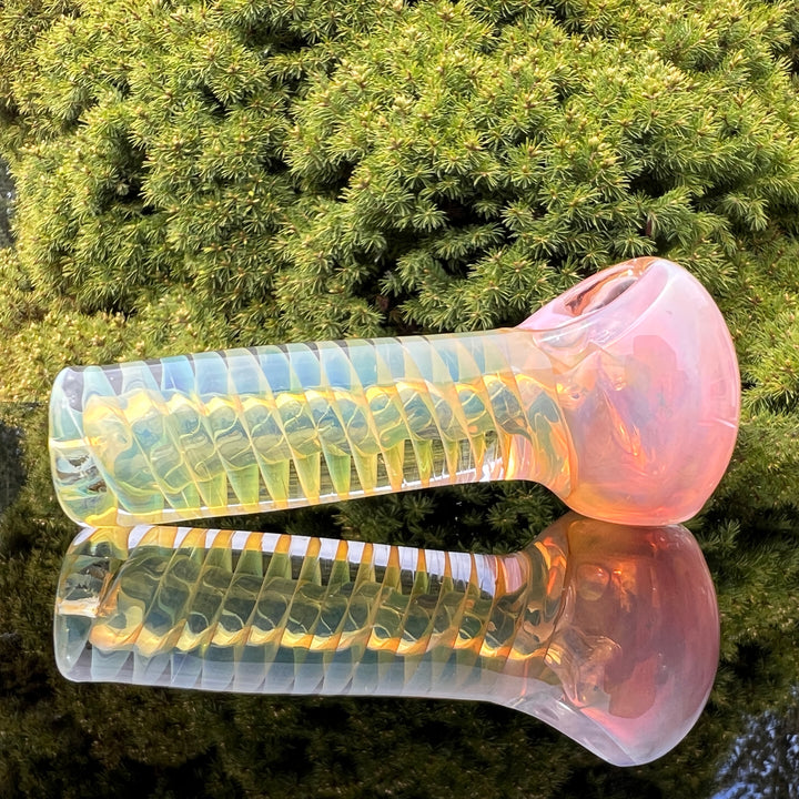 Pink Marble Tornado Pipe Glass Pipe TG   