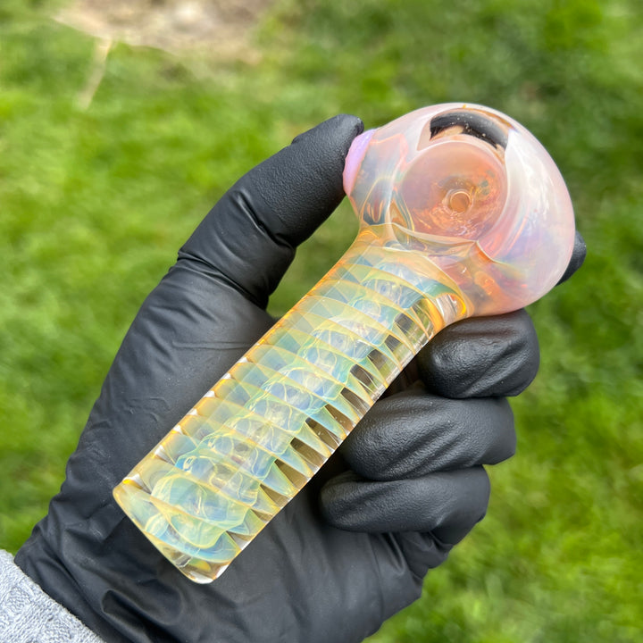 Pink Marble Tornado Pipe Glass Pipe TG   
