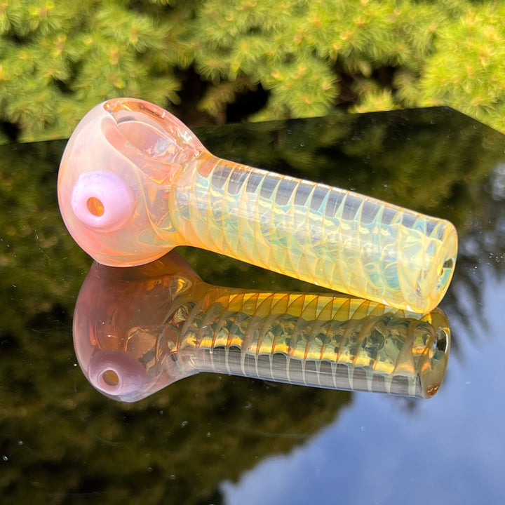 Pink Marble Tornado Pipe Glass Pipe TG   