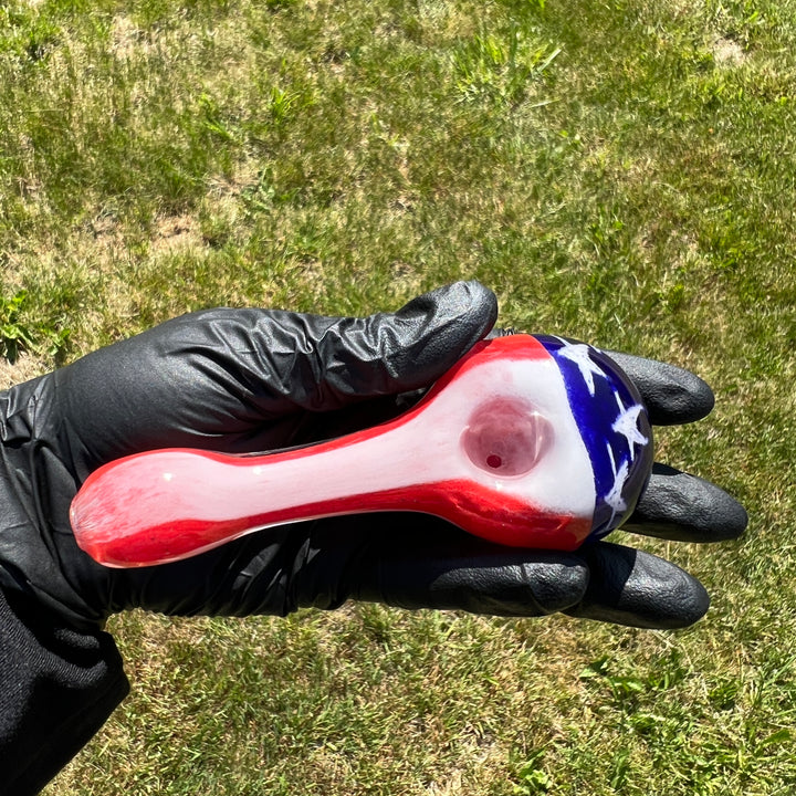 American Flag Pipe Glass Pipe Hoffman Glass   