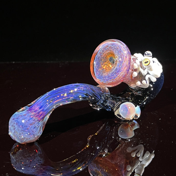 Purple Magic Frog Mushroom Sherlock Glass Pipe Beezy Glass