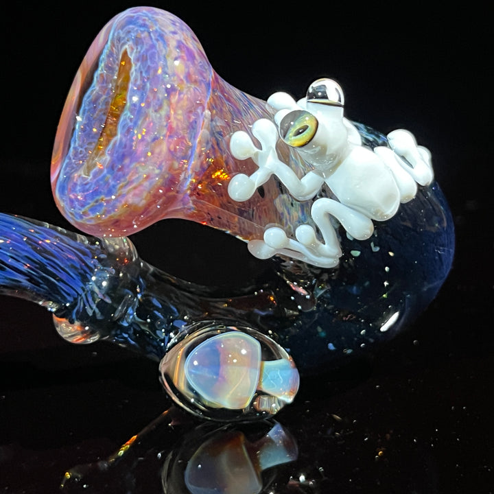 Purple Magic Frog Mushroom Sherlock Glass Pipe Beezy Glass