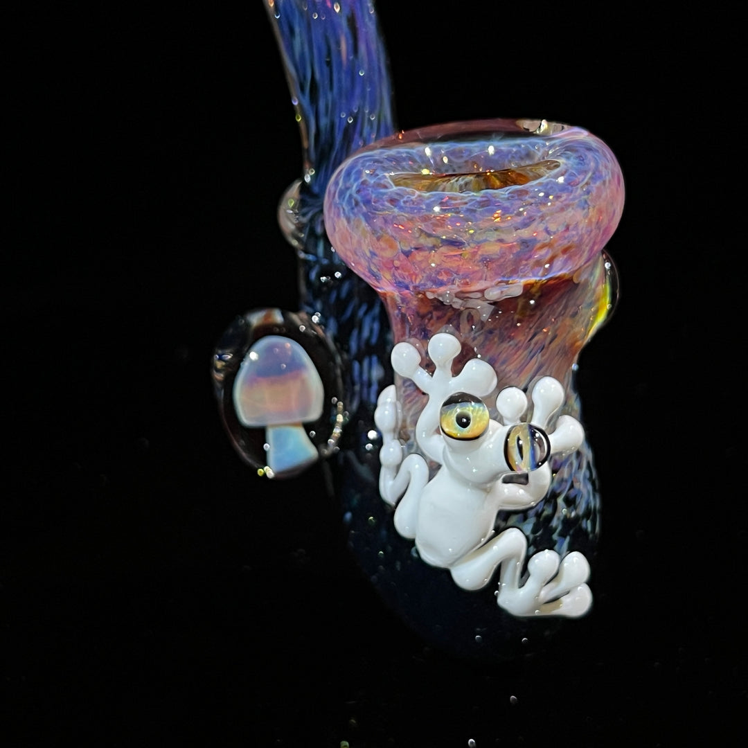 Purple Magic Frog Mushroom Sherlock Glass Pipe Beezy Glass