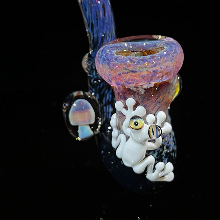 Purple Magic Frog Mushroom Sherlock Glass Pipe Beezy Glass