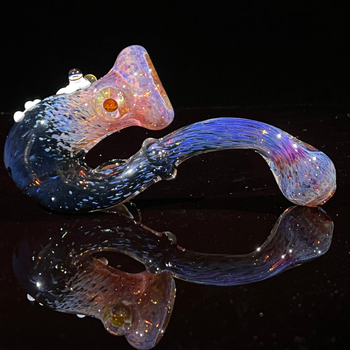 Purple Magic Frog Mushroom Sherlock Glass Pipe Beezy Glass