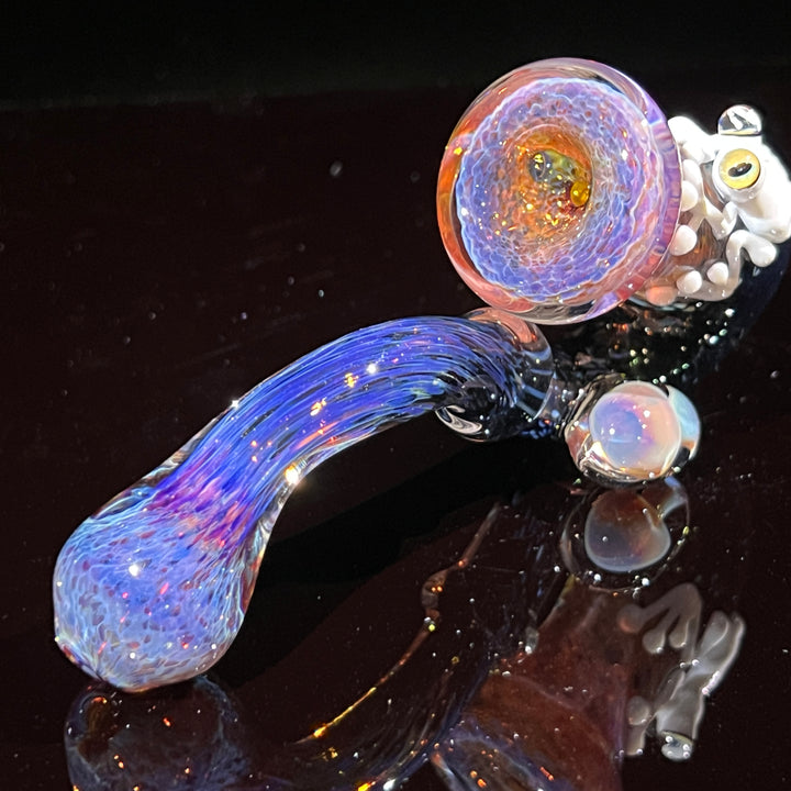 Purple Magic Frog Mushroom Sherlock Glass Pipe Beezy Glass