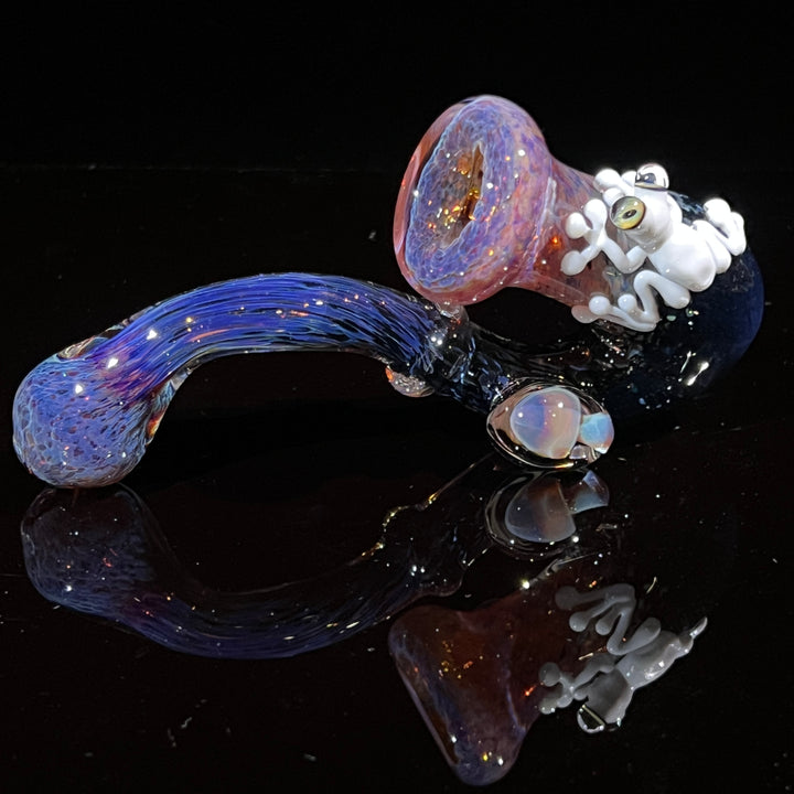 Purple Magic Frog Mushroom Sherlock Glass Pipe Beezy Glass