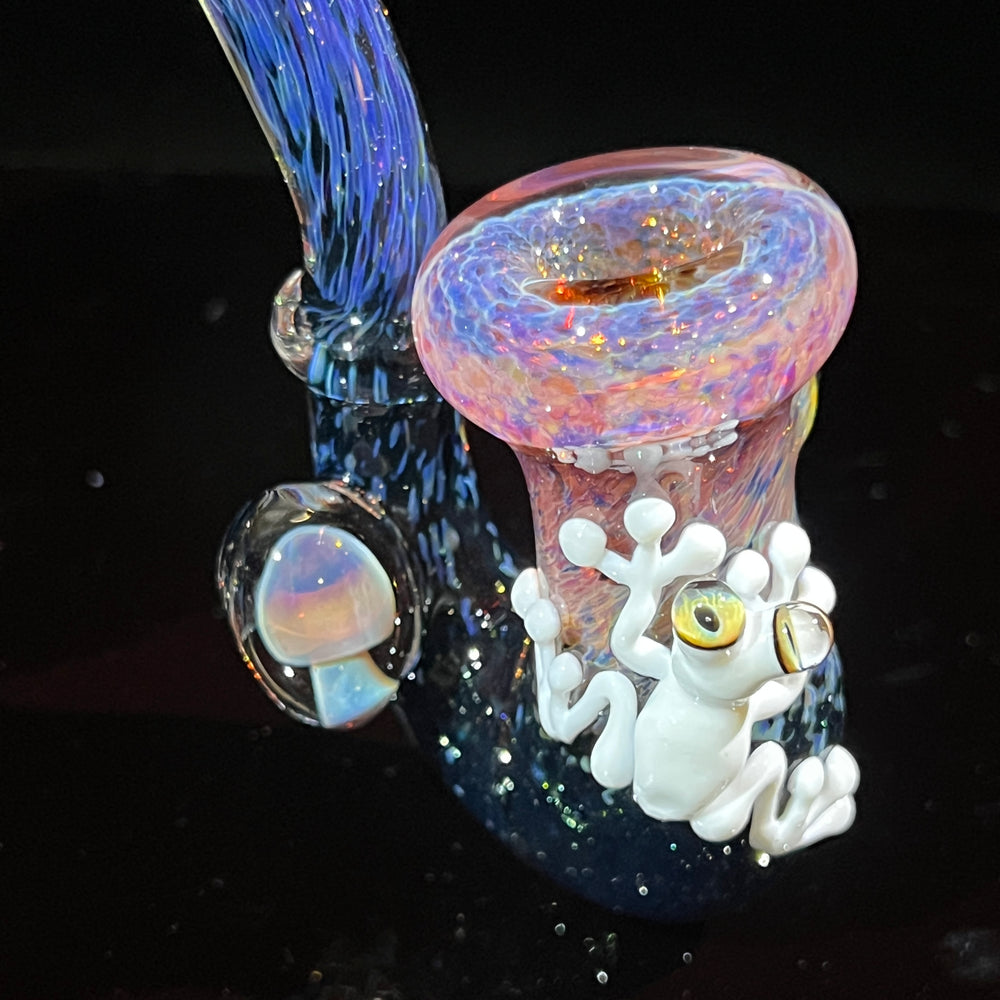 Purple Magic Frog Mushroom Sherlock Glass Pipe Beezy Glass