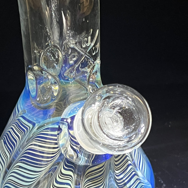 9.5" Fumed Bent Neck Beaker Bong Glass Pipe Mary Jane's Glass   