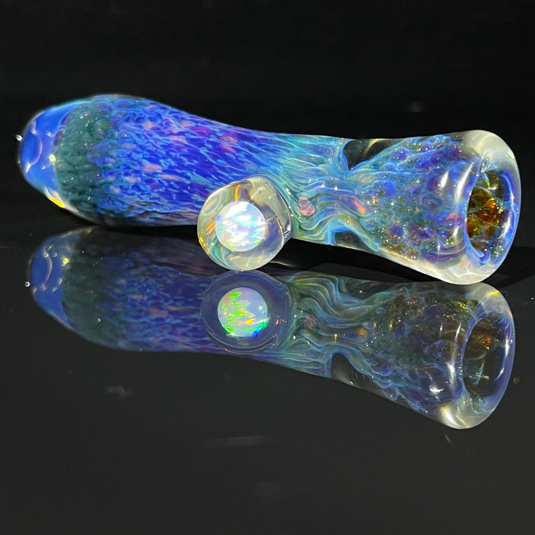 Purple Seaweed Opal Chillum Glass Pipe Tako Glass