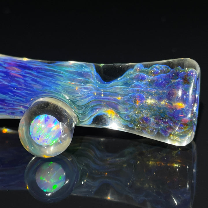 Purple Seaweed Opal Chillum Glass Pipe Tako Glass