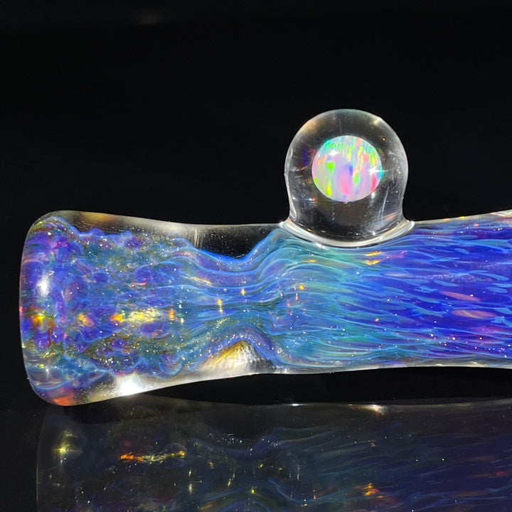Purple Seaweed Opal Chillum Glass Pipe Tako Glass