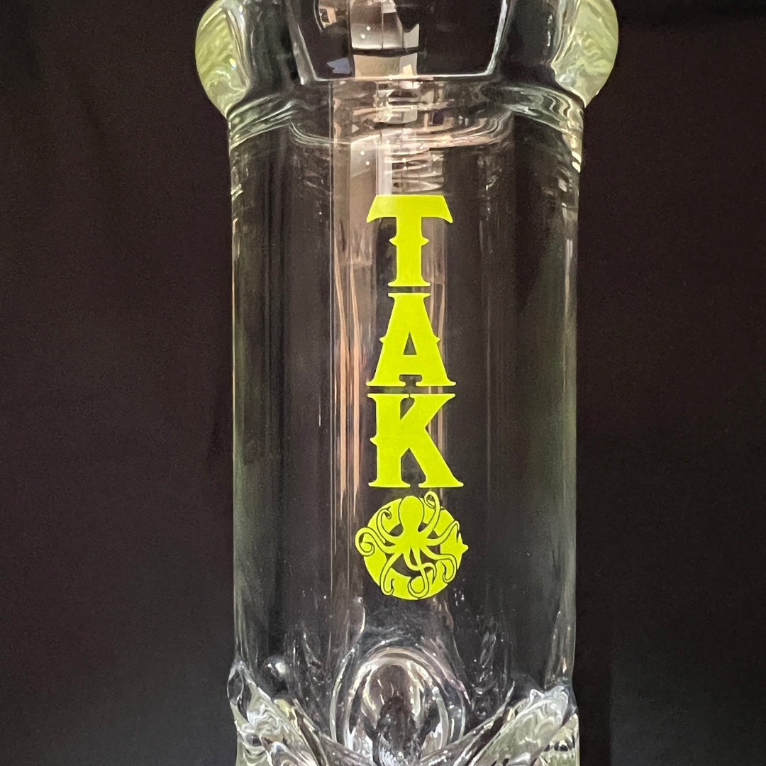 9 mm TAKO Label Beaker Bong Glass Pipe TG   
