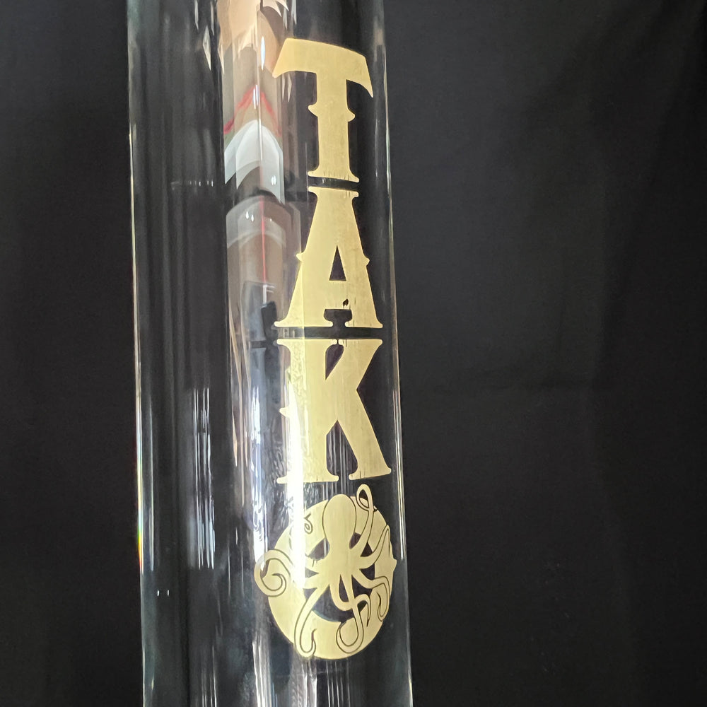 9mm TAKO Label Beaker Bong Glass Pipe TG   