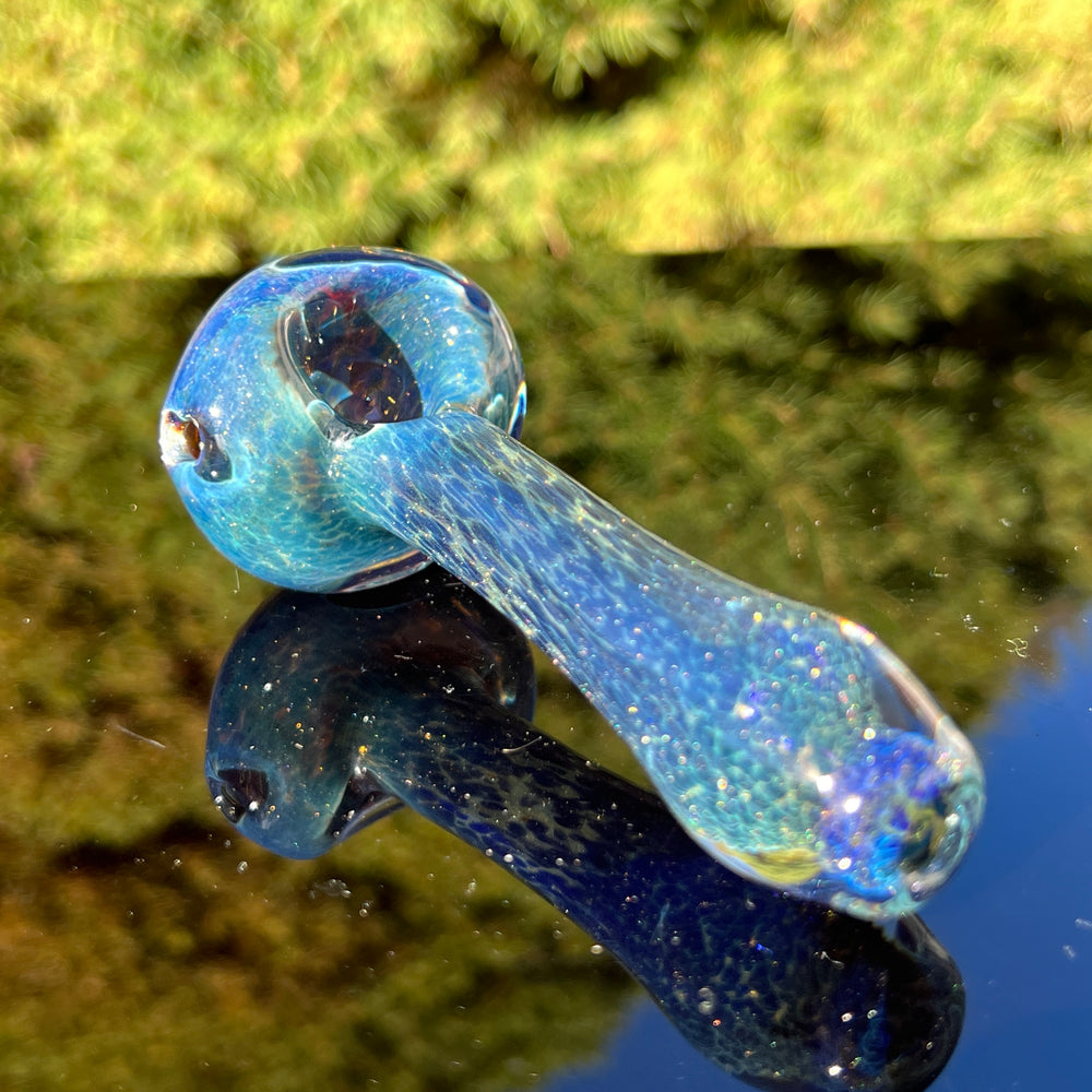 Blue Sea Sparkle Pipe Glass Pipe Beezy Glass   