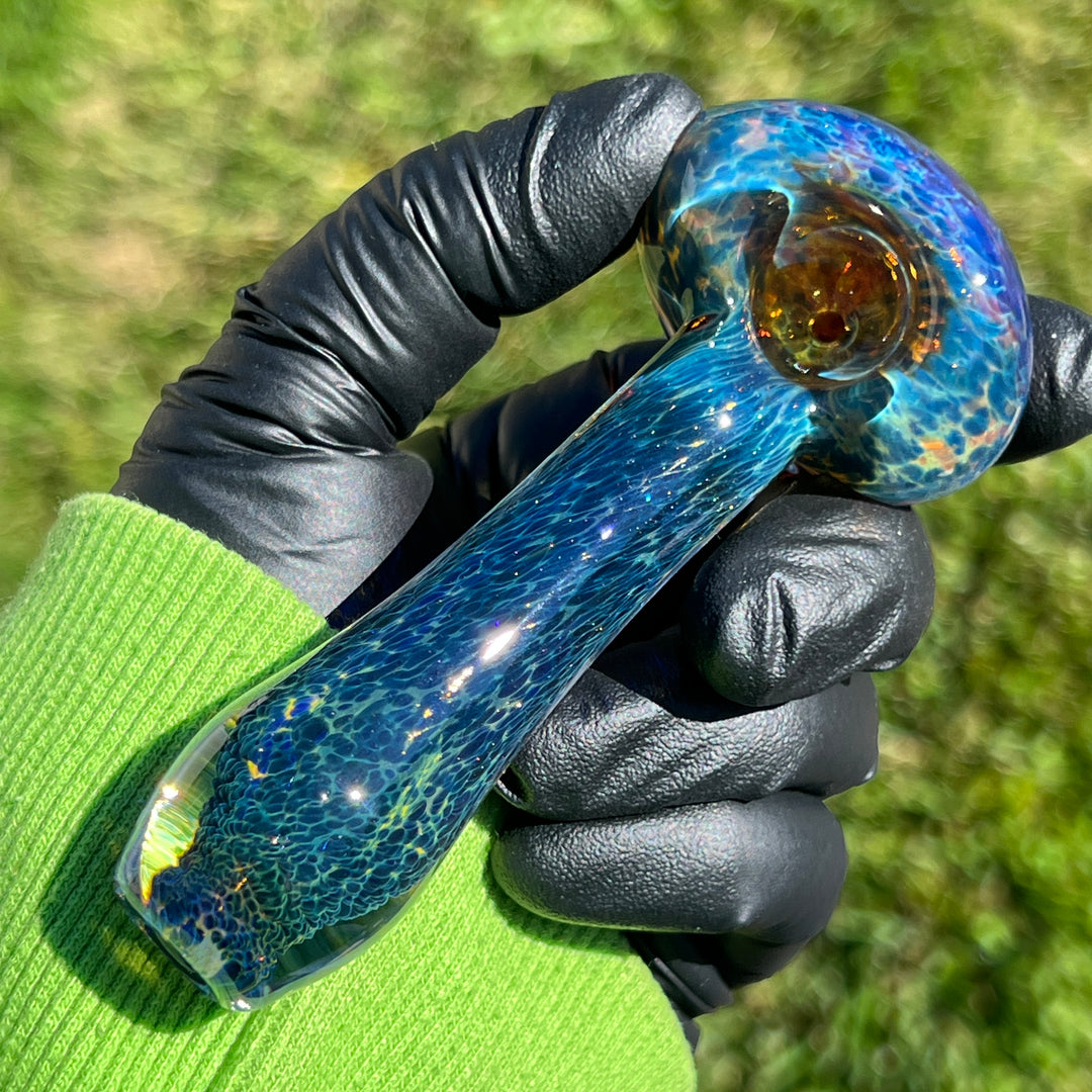 Blue Sea Sparkle Pipe Glass Pipe Beezy Glass   