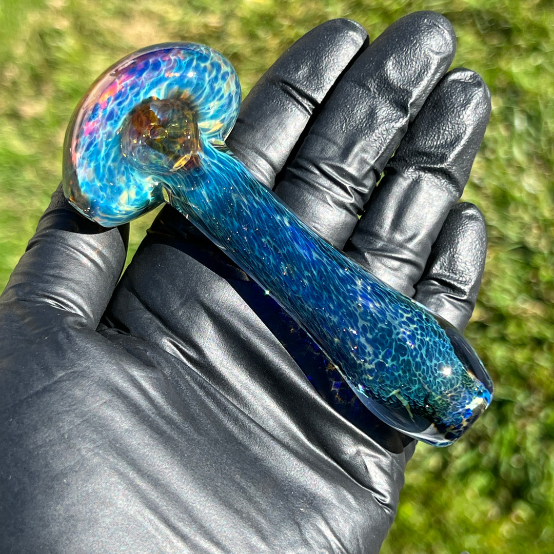 Blue Sea Sparkle Pipe Glass Pipe Beezy Glass   