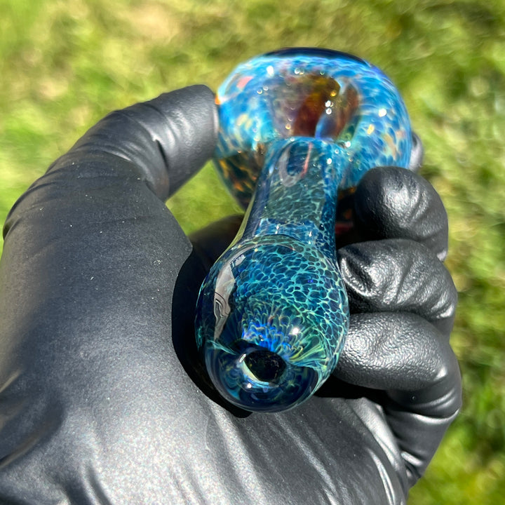 Blue Sea Sparkle Pipe Glass Pipe Beezy Glass   