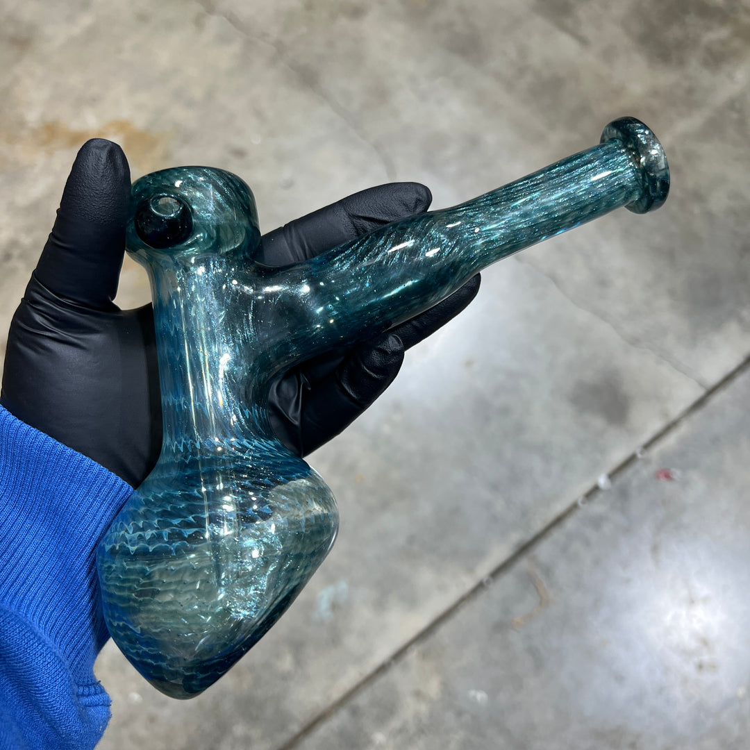 Unobtanium Bubbler with Blue Carb Glass Pipe Cose Glass   