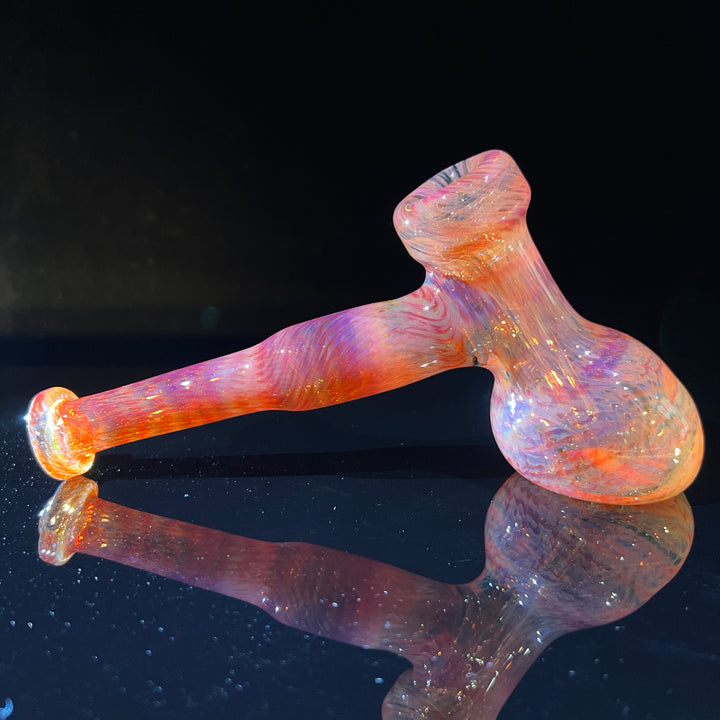 Guava Hammer Bubbler with Black Carb Glass Pipe Cose Glass   