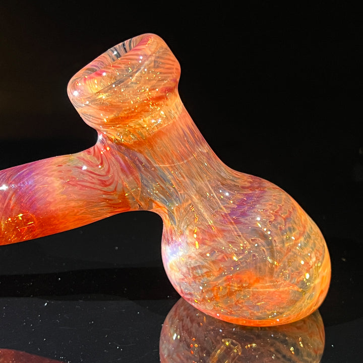 Guava Hammer Bubbler with Black Carb Glass Pipe Cose Glass   