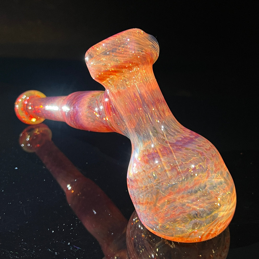 Guava Hammer Bubbler with Black Carb Glass Pipe Cose Glass   