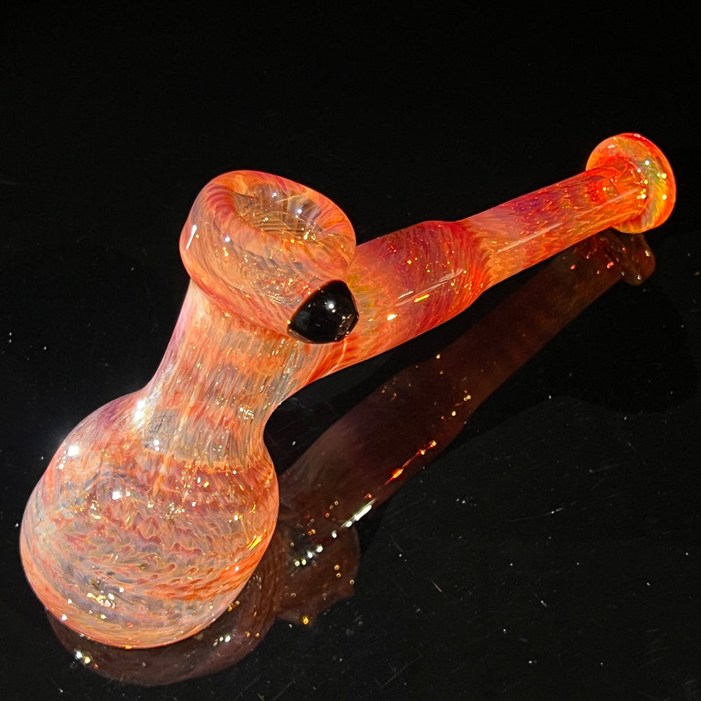 Guava Hammer Bubbler with Black Carb Glass Pipe Cose Glass   