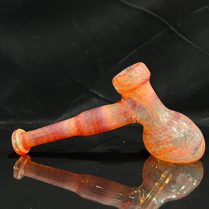 Guava Hammer Bubbler with Black Carb Glass Pipe Cose Glass   