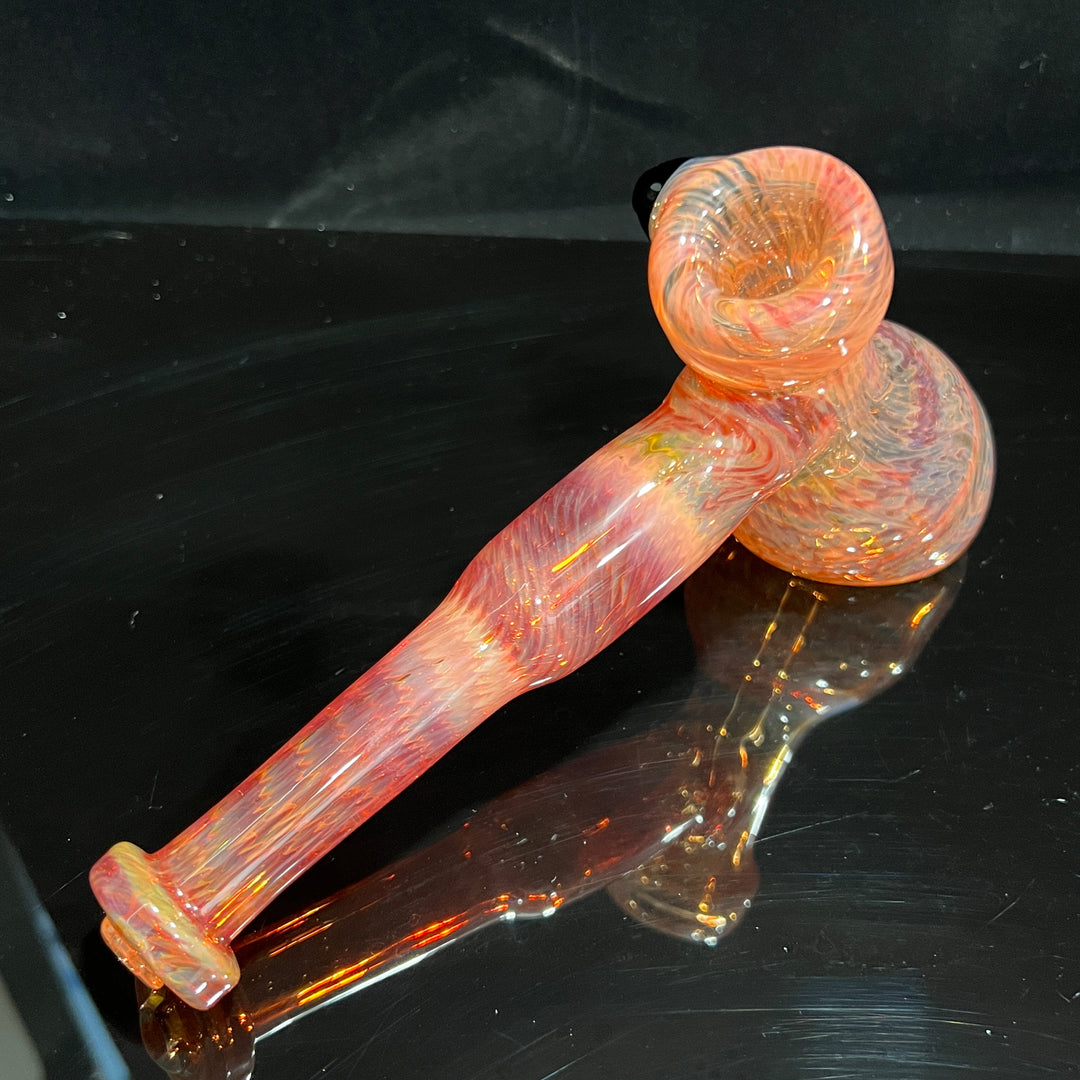 Guava Hammer Bubbler with Black Carb Glass Pipe Cose Glass   