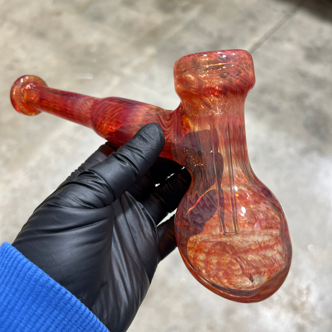 Guava Hammer Bubbler with Black Carb Glass Pipe Cose Glass   