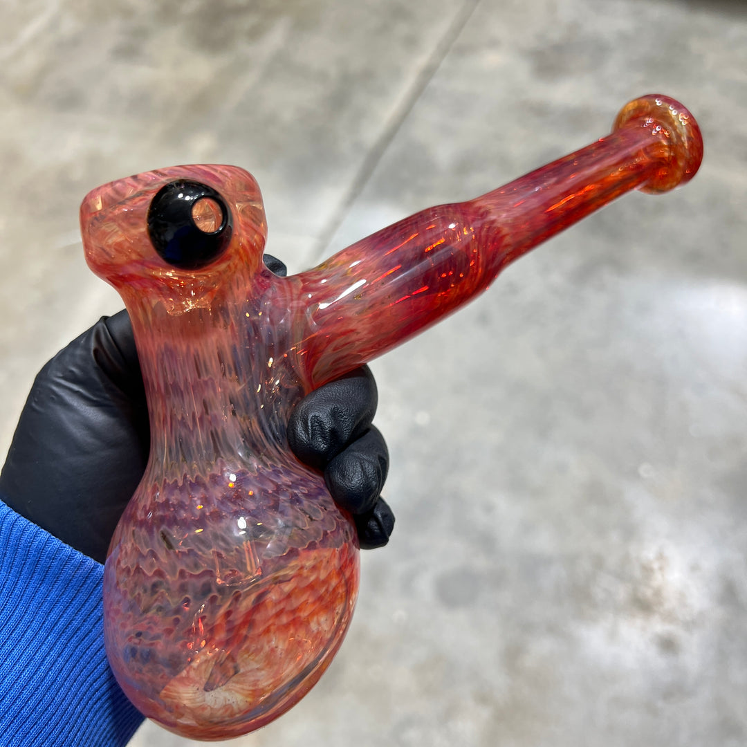 Guava Hammer Bubbler with Black Carb Glass Pipe Cose Glass   