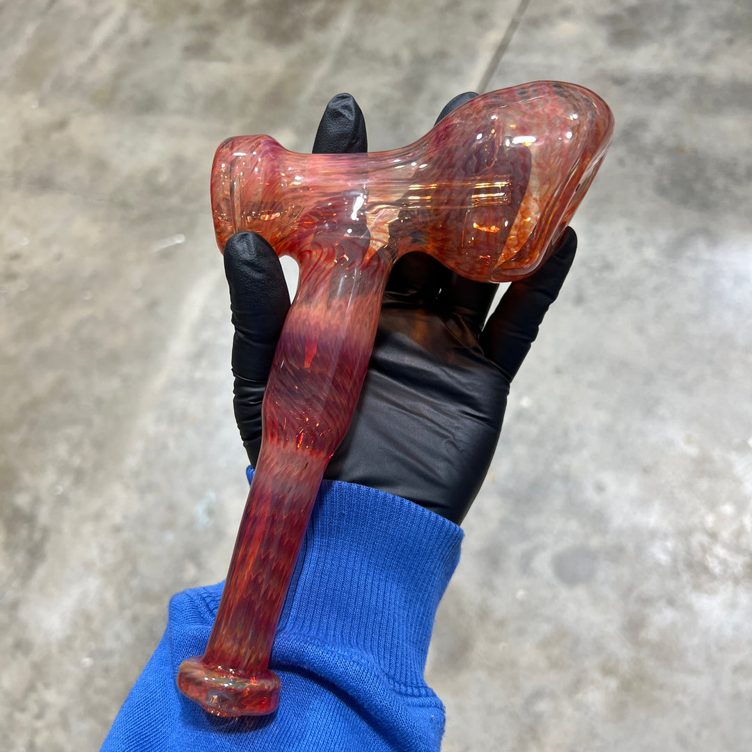 Guava Hammer Bubbler with Black Carb Glass Pipe Cose Glass   