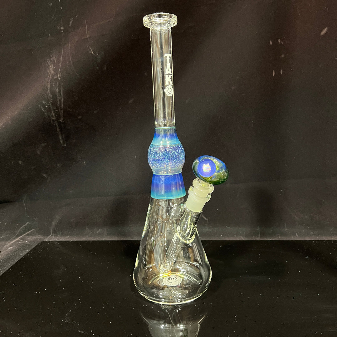 Purple Nebula Mystery Adventurine Beaker Bong Glass Pipe Tako Glass   