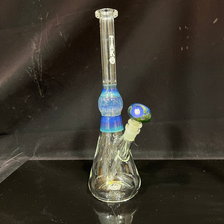 Purple Nebula Mystery Adventurine Beaker Bong Glass Pipe Tako Glass   