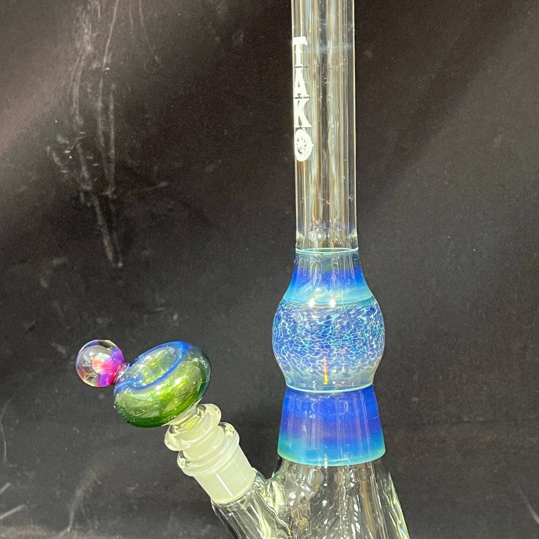 Purple Nebula Mystery Adventurine Beaker Bong Glass Pipe Tako Glass   