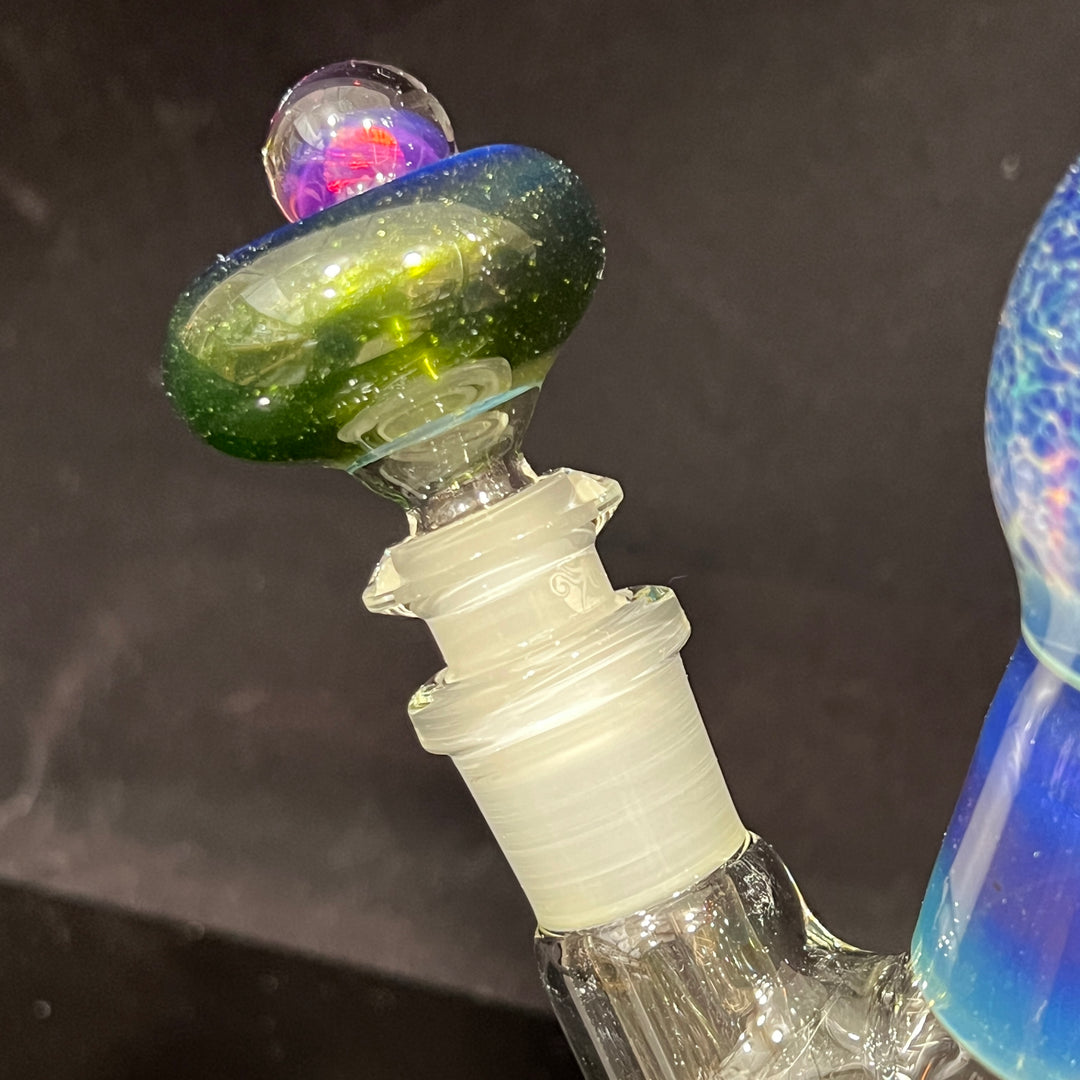 Purple Nebula Mystery Adventurine Beaker Bong Glass Pipe Tako Glass   